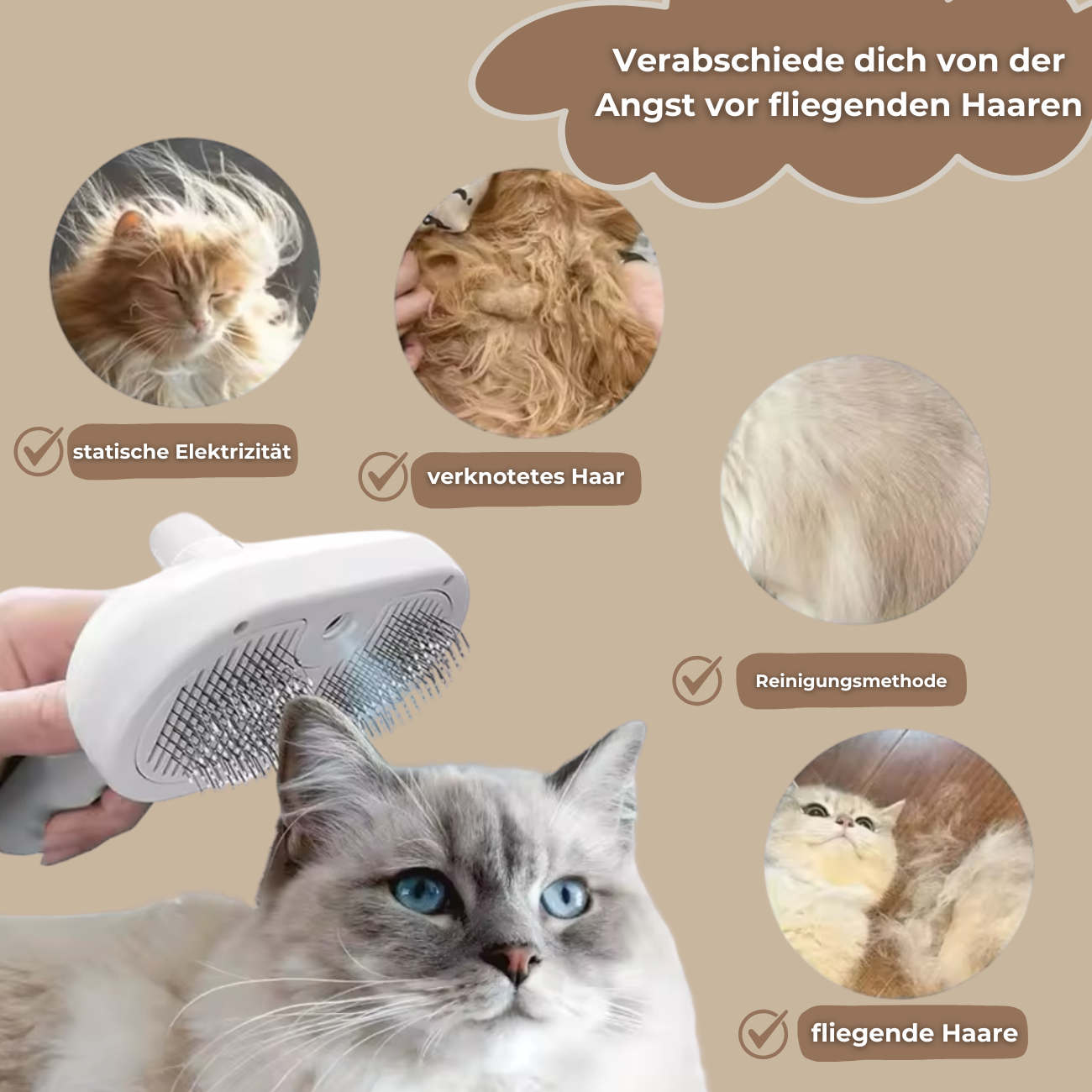 PetSleek - Die Bürste, die Haustiere lieben!